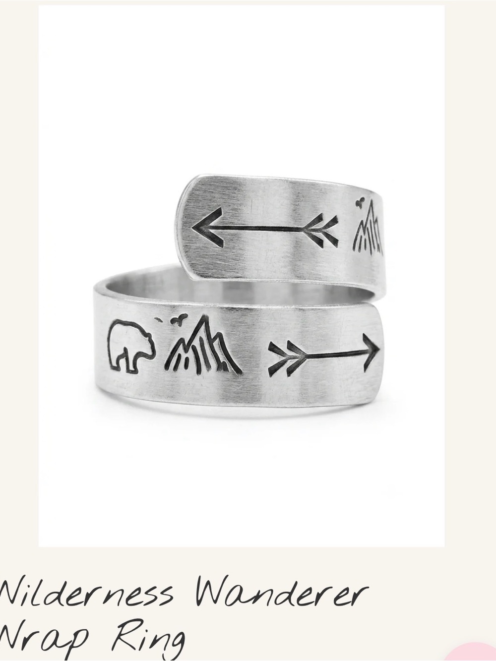 Wilderness Wanderer Wrap Ring with Arrow & Nature Motifs